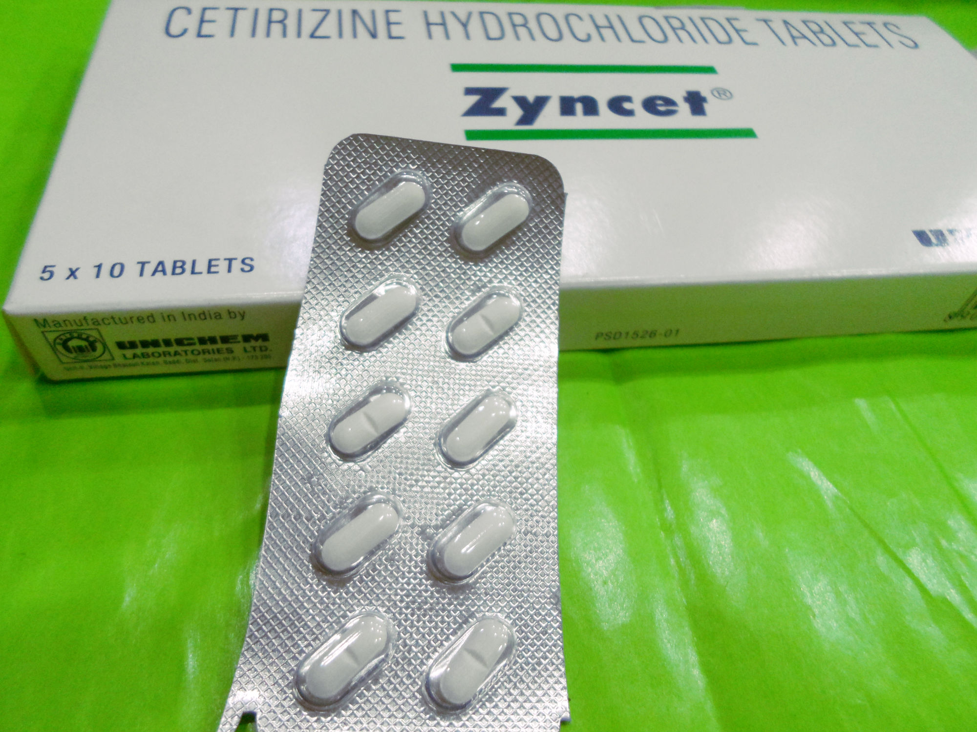 Cetirizine hydrochloride-Unichem-Allergic-Cetirizine-10mg-Zyncet | UsPharmz